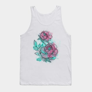 Pink peonies Tank Top